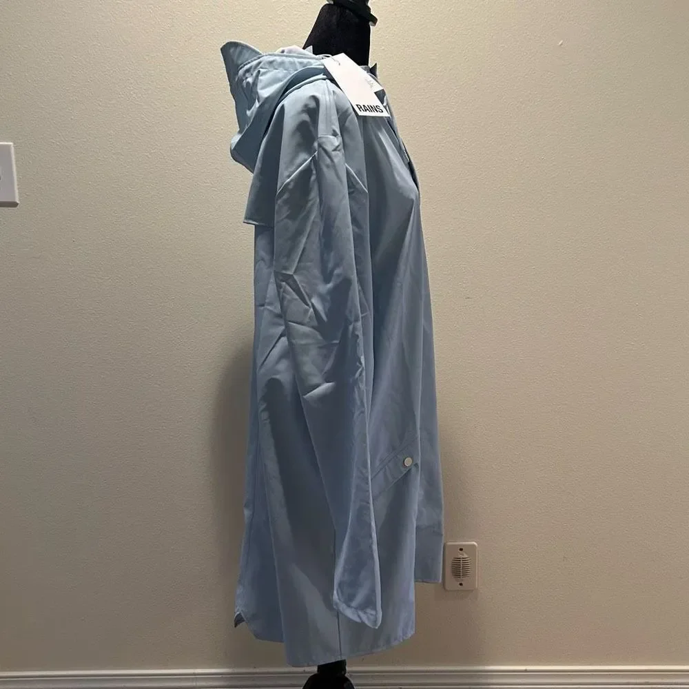 NWT Large Rains Unisex Waterproof Long Jacket Sky - Picture 4 of 10